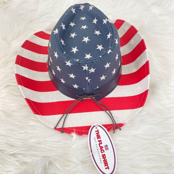 American Flag Cowboy Paper Hat - Picture 4 of 5